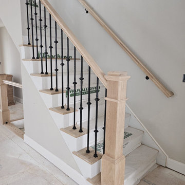 Metal Knuckle and Wood Railing