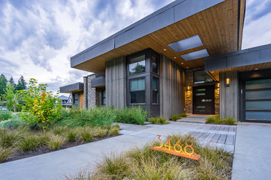 Contemporary exterior home idea in Seattle