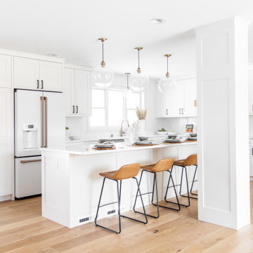 Greens & Chocolate Kitchen Design + Remodel