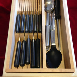 Custom in-drawer Knife Block - Knife Storage