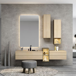 Dressing Table with Custom Storage in Brown Grey Supplied by Inspired Elements - Dressing Tables