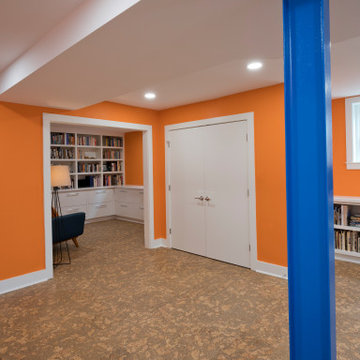 Colorful Basement and Spa Room in Petworth