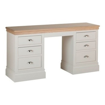 Lundy Painted Collection - Double Pedestal Dressing Table