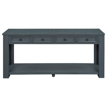 Console Table/Sofa Table with Storage Drawers  for Entryway Hallway, Navy