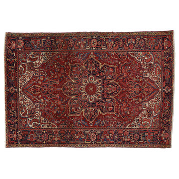 Vintage Persian Heriz Rug, 07'07 X 11'00