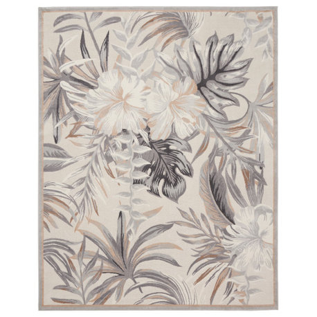Nourison Seaside 7'10" x 9'10" Ivory/Grey Coastal, Nautical and Beach Indoor Rug