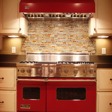 Traditional Kitchen - Seneca Tile with Stone & Pewter Falling Water