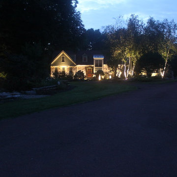 Focal feature outdoor lighting in Cleveland area's Aurora OH