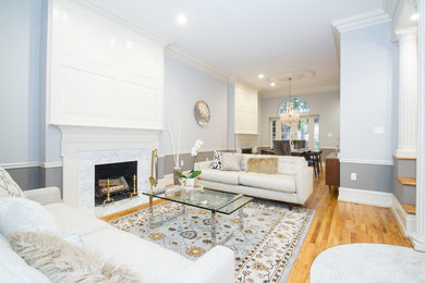 Living room photo in Philadelphia