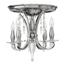 Fredrick Ramond Alexandra 4-Light Flush Mount in Polished Nickel Finish - Flush-mount Ceiling Lighting