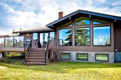 Inspiration for a contemporary exterior home remodel in Calgary