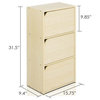 Pasir 3 Tier Bookcase With Door With Out Handle, Steam Beech