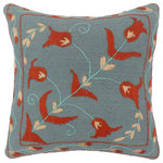 Bareens Designer Rugs - Boho Chic Kilpatri Kilim Suzani Handmade Pillow - Embellish your home with this timeless casual chic handmade Suzani Embroidered pillow made with gorgeous soft luxurious color pallet and an intricate design. Handmade pattern with beautiful color combination and unique majestic intricate design this handmade pillow is a mesmerizing addition to any d�cor. An intricate design and exquisite coloration make this handmade pillow a standout piece in any decor.