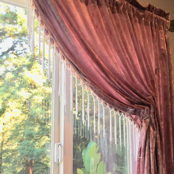Velvet Curtain & Custom Cushion