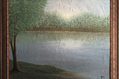 Tranquil Reflections - Original Landscape Painting by KJ Burk