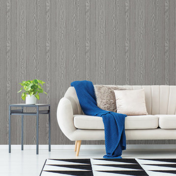 Timber Gray Peel and Stick Wallpaper Bolt