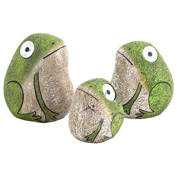3-Piece Solar Frogs Set With Light Up Eyes