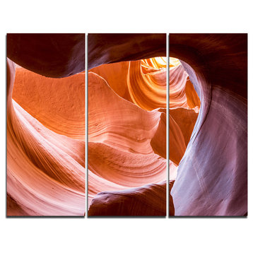 "Antelope Canyon Inside View" Photo Canvas Print, 3 Panels, 36"x28"