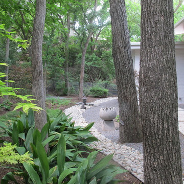 Back yard dry stream bed