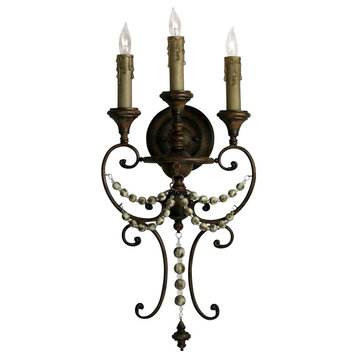 26.25" Meriel Three Light Wall Sconce from the Lighting Collection