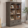 Pemberly Row Contemporary Engineered Wood Bookcase in Pebble Pine