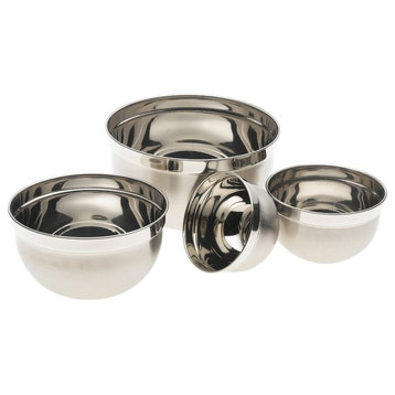 Deep Professional Heavy Duty Stainless Steel Mixing Bowls, Set of 4