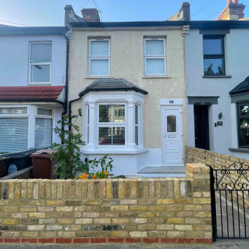 Bay Window Renovation and Waterproofing, New Brick Wall Installation in E17