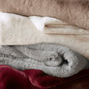 Croscill Sable Faux Fur Oversized Throw Blanket 60x70, Burgundy, Throw Blanket