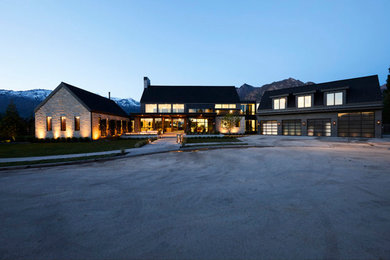 Contemporary exterior home idea in Salt Lake City