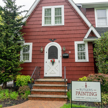 Cottage Red Paint Adds Rustic Feel To Gorgeous Cranford Home