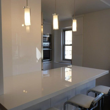 IKEA Kitchen Abstrakt White custom in Manhattan