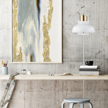 Berkeley 1-Light Plug-In or Hardwire Swing Arm Wall Sconce, White, Brass Accents