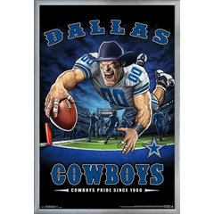 NFL Dallas Cowboys - Helmet 16 Wall Poster, 22.375 x 34, Framed