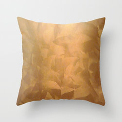 Copper Pillows - Brushed Copper Metallic Throw Pillow | Corbin Henry - Decorative Pillows