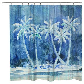 Laural Home Midnight Palms Shower Curtain