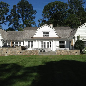 Dry-Look Stone Retaining Walls for Patio - Weston, CT