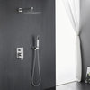 One Handle High Pressure Shower Faucet with Hand Shower and Brass Valve, Brushed Nickel, 12inch
