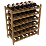 Wine Racks America - 36-Bottle Stackable Wine Rack, Premium Redwood, Oak Stain/Satin Finish - This newly designed rack is perfect for storing 36 wine bottles while keeping the bottle necks concealed and safe from damage. The quintessential DIY wine rack kit. Your satisfaction is guaranteed.