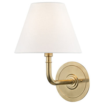 Hudson Valley Signature No.1 One Light Wall Sconce MDS600-AGB