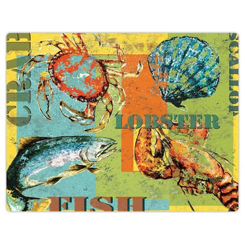 Flexible Cutting Mat with Printed Designs, Sea Bounty