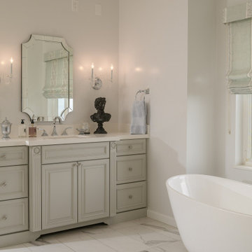 A Neo-Classical Contemporary Spa Bathroom