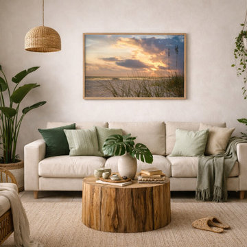 Anna Maria Island Cloudy Beach Sunset 2 Biophilic Style Artwork