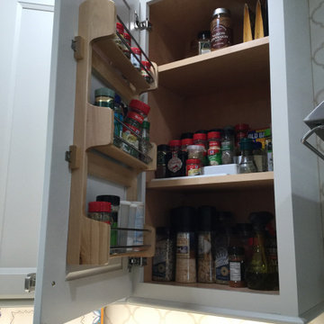 Spice rack on door