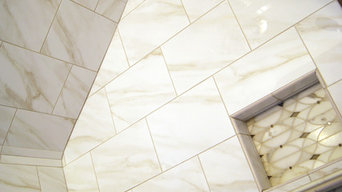 Marble Bath, Artistic Marble and Glass Accent
