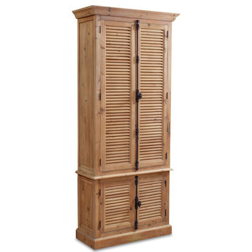 40" Wide Reclaimed Pine Linen Cabinet Natural