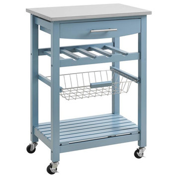 Clarke Blue Kitchen Cart