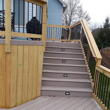 Multi Level Timber Tech Deck by Aurora, IL Deck Designer