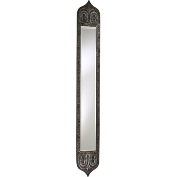 Skinny Tall Wall Mirror, Rustic With Verde