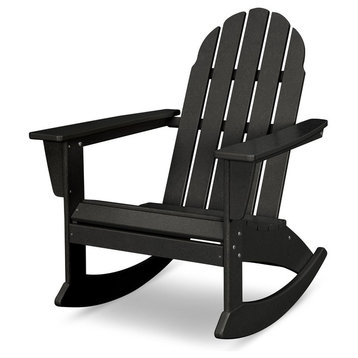Vineyard Adirondack Rocking Chair, Black