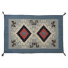 Area Rug, 4'X6' Navajo Design Flat Weave Hand Woven 100% Wool Rug